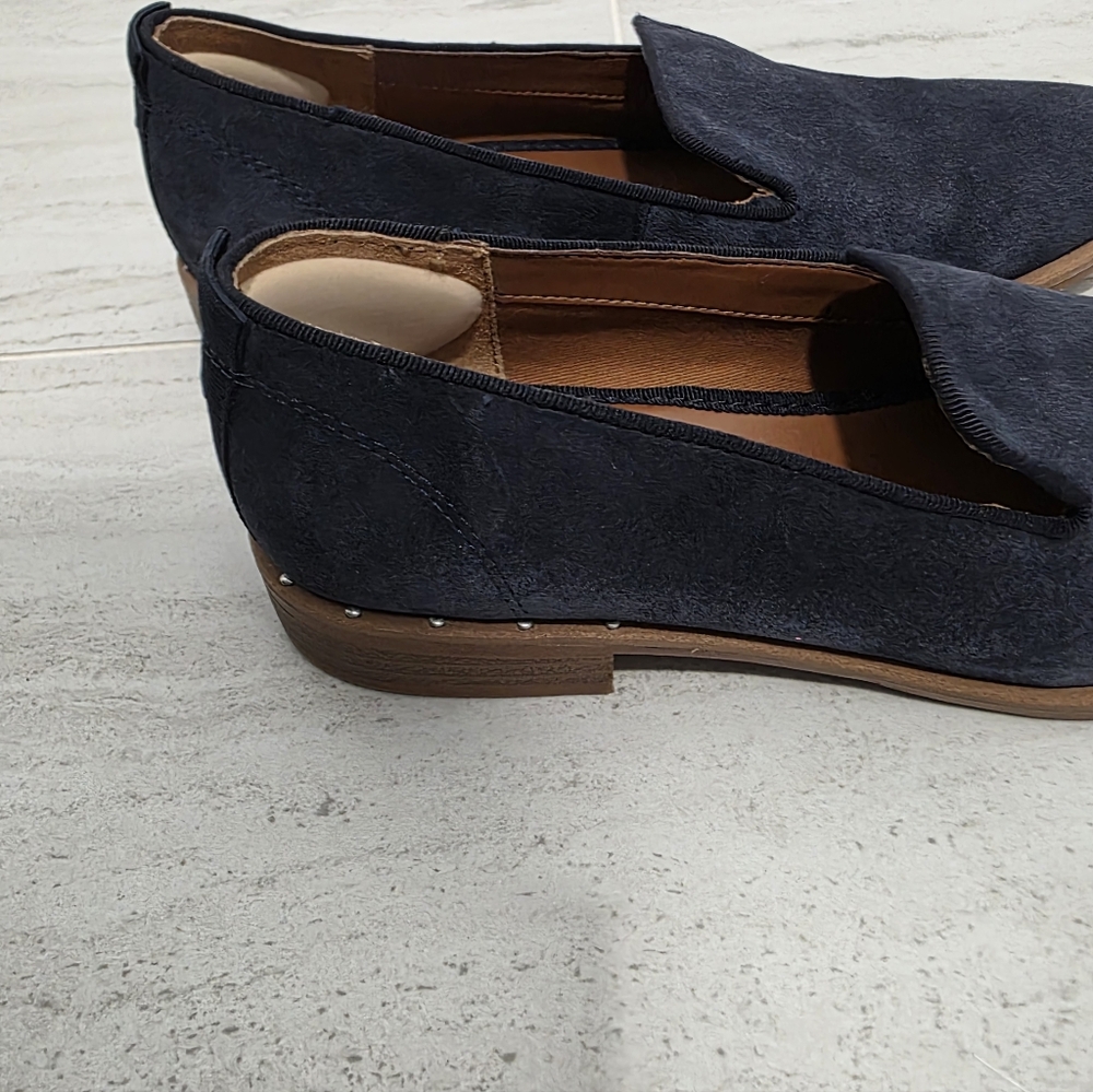 Franco Sarto Blue Suede Loafers Size 6 - Picture 6 of 7